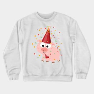 Confetti Party Pig Crewneck Sweatshirt